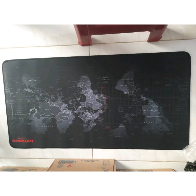 TG-MP001 Taffware Gaming Mouse Pad XL Desk Mat Motif Peta Dunia - MP002