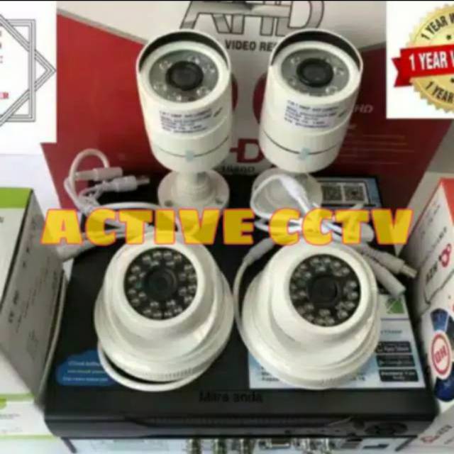 PAKET CCTV 4 KAMERA 4MP 1080P DVR 4CHANNEL KABEL 100 METER