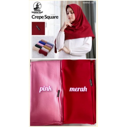 segiempat polos diamond umama scarf diamond ori umam jahit tepi rapi
