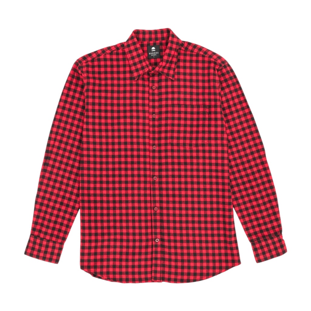 Hommes Apparel KM161 Shepherd Red Flannel Shirt