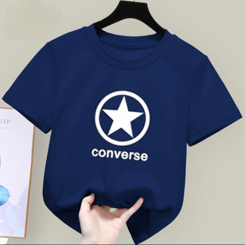 Kaos Anak Unisex Convers Star Baju Oblong Anak Atasan Anak Untuk Usia 2 Sampai 10 Tahun