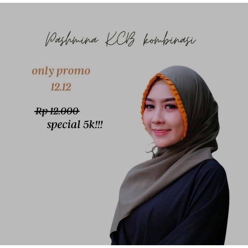 Alny Hijab - Pashmina Lipit Tali kcb Comby Diamond Italiano