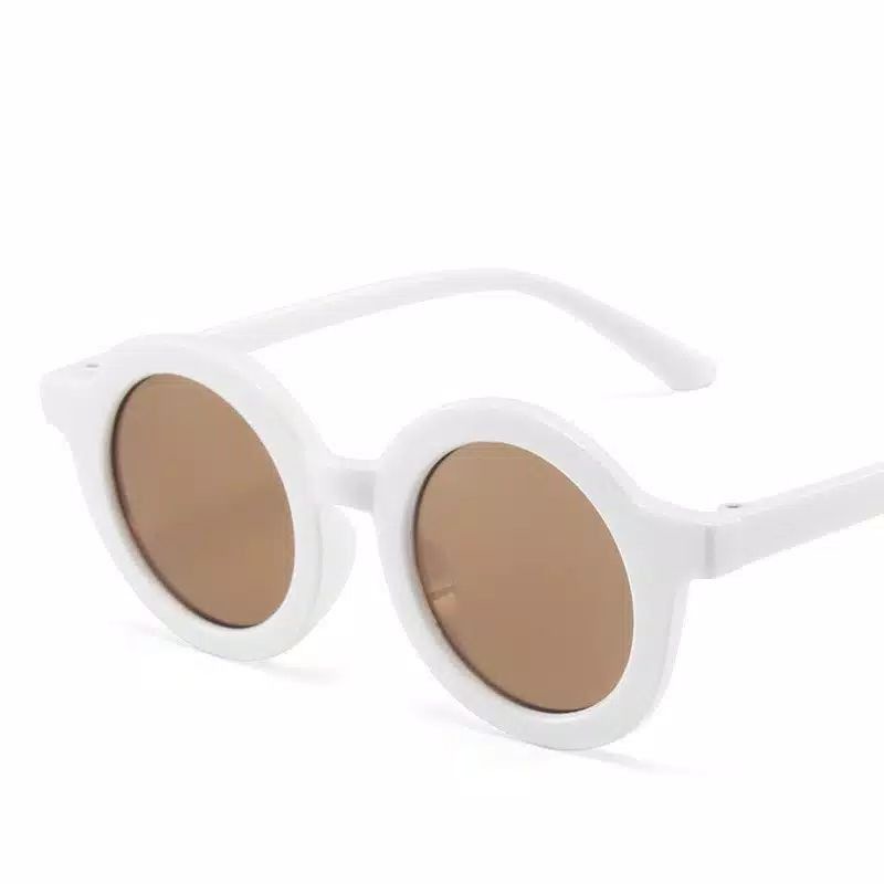 Kacamata Bulat Anak Kekinian/Kacamata Anak Hits/Kacamata Bulat Anak Korea Style-White