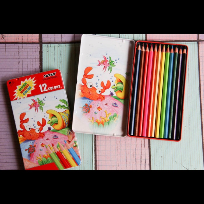 

Pensil warna Joyko panjang 12 warna kaleng