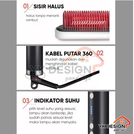 Catokan Sisir Pelurus Rambut Hair Straightener Curler 2 in 1-1