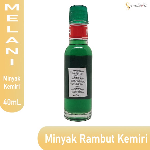 Minyak Rambut Kemiri Melani Super Botol Kaca 40 ml