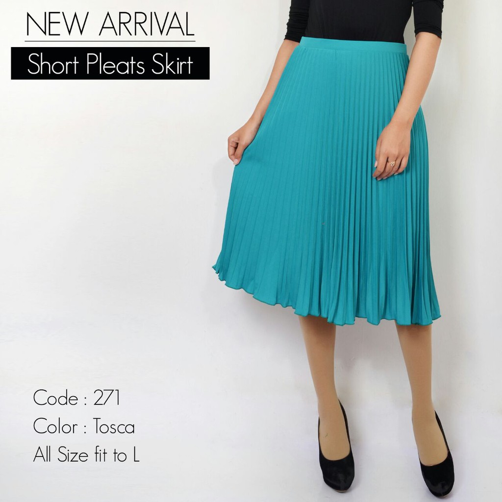 ROK PLISKET PENDEK 271 PLEATS SKIRT WANITA SUPER MURAH TURUN HARGA