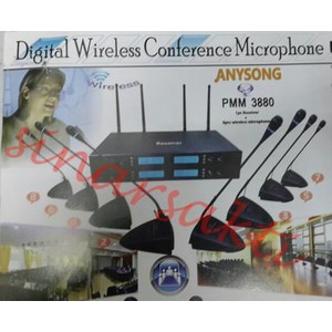 Mic Wireless Conference Anysong PMM 3880 ( 8bh mic meja )Multi Channel