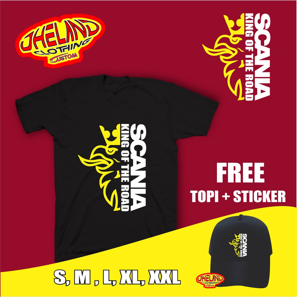 KAOS BAJU SCANIA KING OF THE ROAD - KAOS BISMANIA - KAOS SCANIA MANIA