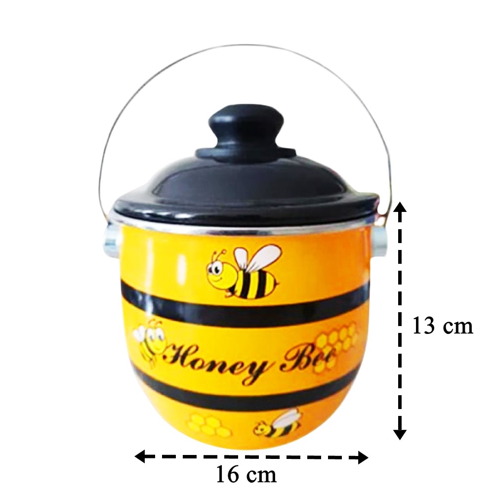 Maspion Panci Motif Honey Bee Pot Enamel - 16 cm