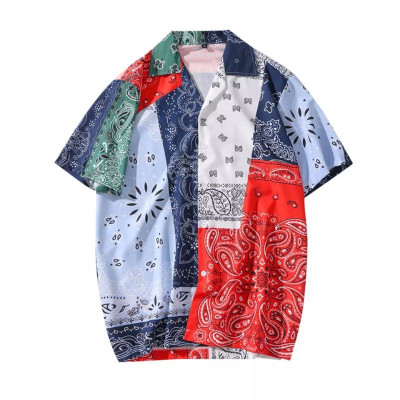 Kemeja ala NCT 90's love | iKON Bobby motif bandana hiphop9