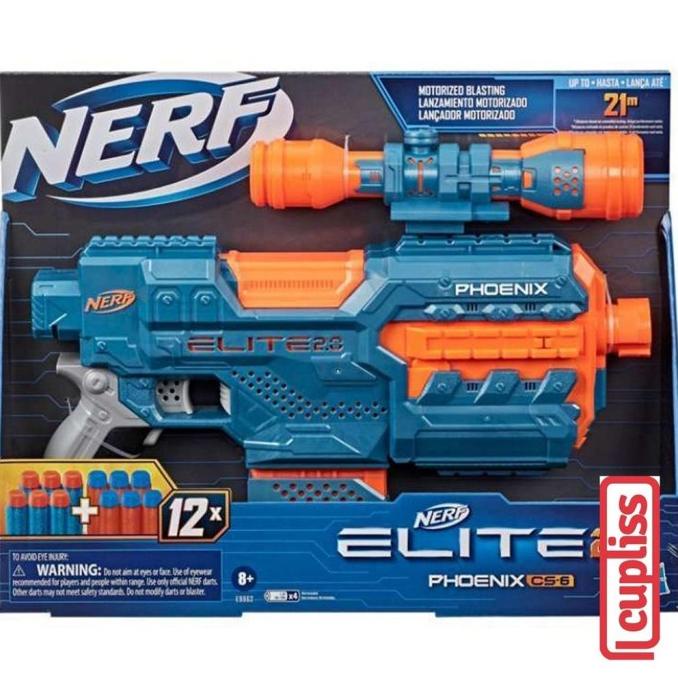 NERF Elite 2.0 Phoenix CS 6 Motorized hasbro E9962 Termurah Star Seller