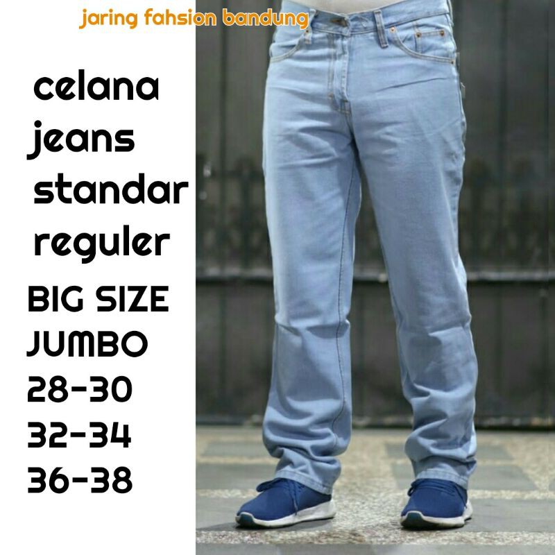 Celana jeans reguler jumbo 38 40/Celana jeans standar pria/celana jeans panjang/celana pria