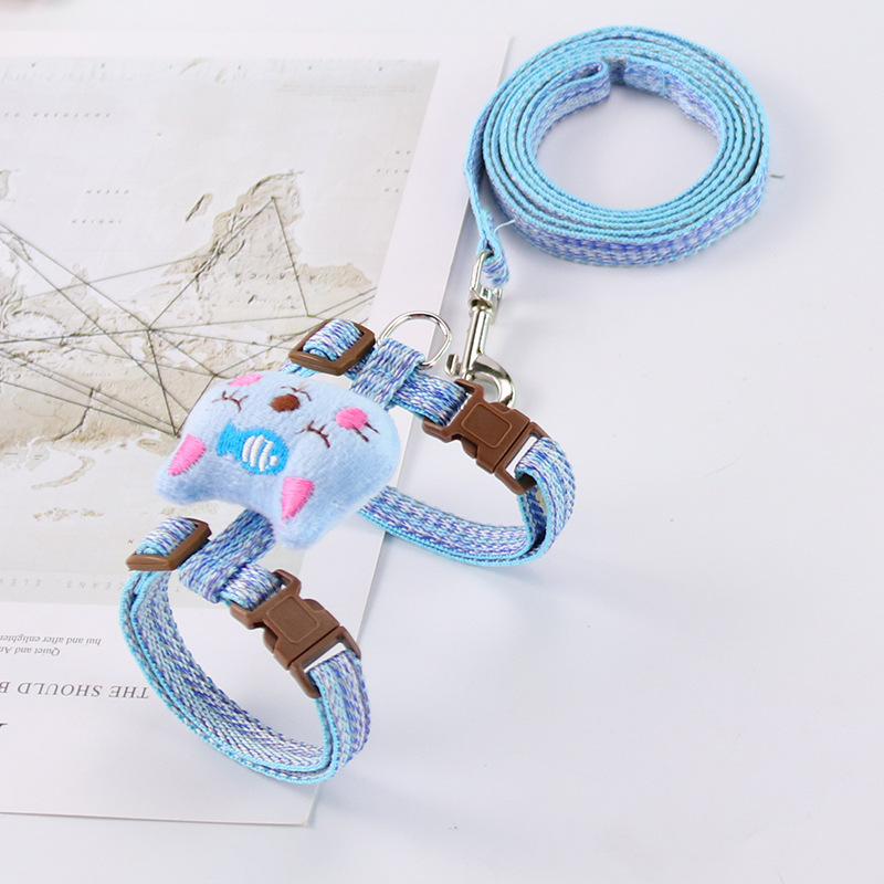 ★〓YUFeiPet〓★ Cat Leash Multicolor Dog Dog I-shaped Traction Rope  with Pet Dolls Dog Leash Cat Leash Cat Accessories Dog Accessories