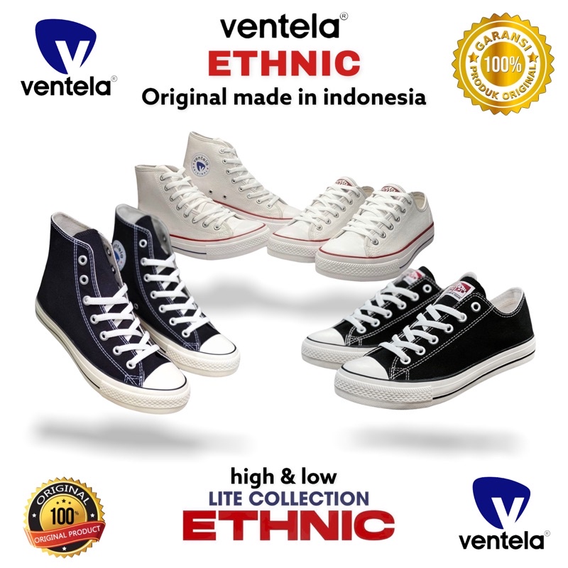 VENTELA ETHNIC HIGH black natual,putih, VENTELA ETHNIC LOW black