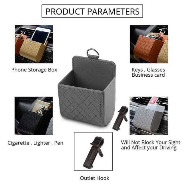 Tas Gantung mini Kantung Hp AC Mobil Organizer Pajangan dashboar Air Vent