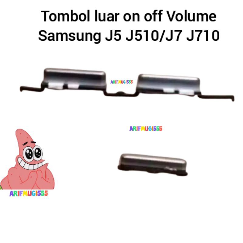 Pernik Tombol luar on off Volume Samsung J5 J510/J7 J710 Original