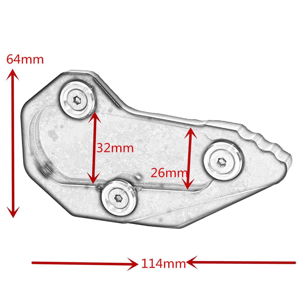 Populer Pad Pembesar Ekstensi Kaki Baru Kickstand Side Stand Side Kick Stand Untuk BMW R1200R R1200RS 15-18