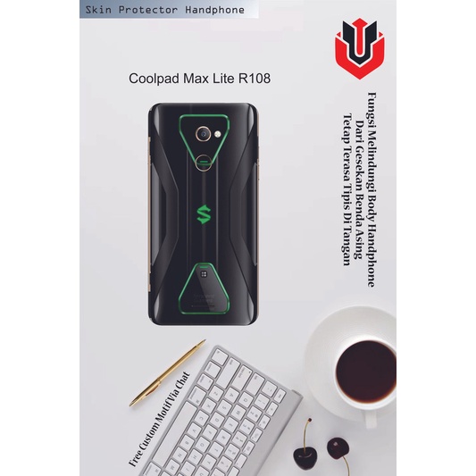 Isi 2pcs Garskin Hp Coolpad Max Lite R108 Motif ee - Free Custom Motif via Chat