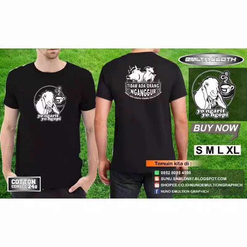 KAOS NGARIT MILENIAL TUKANG NGOPI KAOS TERNAK || COD