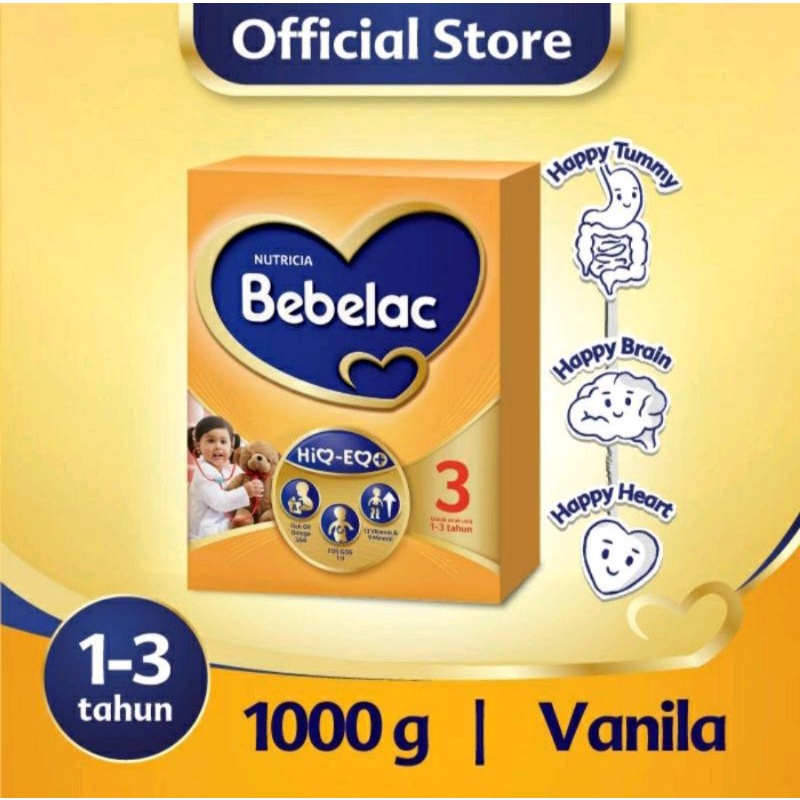 SUSU BEBELAC TAHAP 3 (1-3tahun) RASA VANILLA 1000g