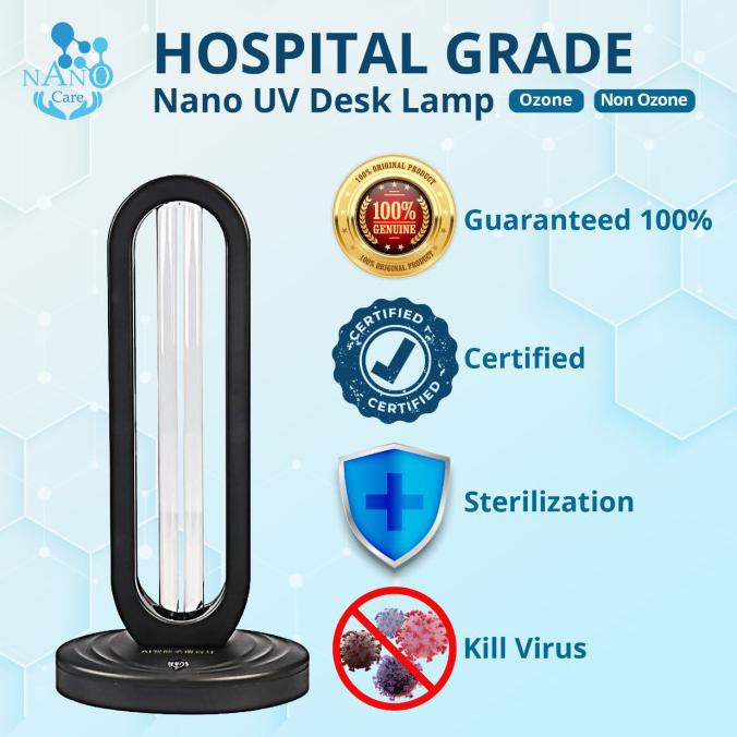 Nano UV Sterilizer Desk Lamp 38W - Lampu UV Sterilisasi Virus - OZONE
