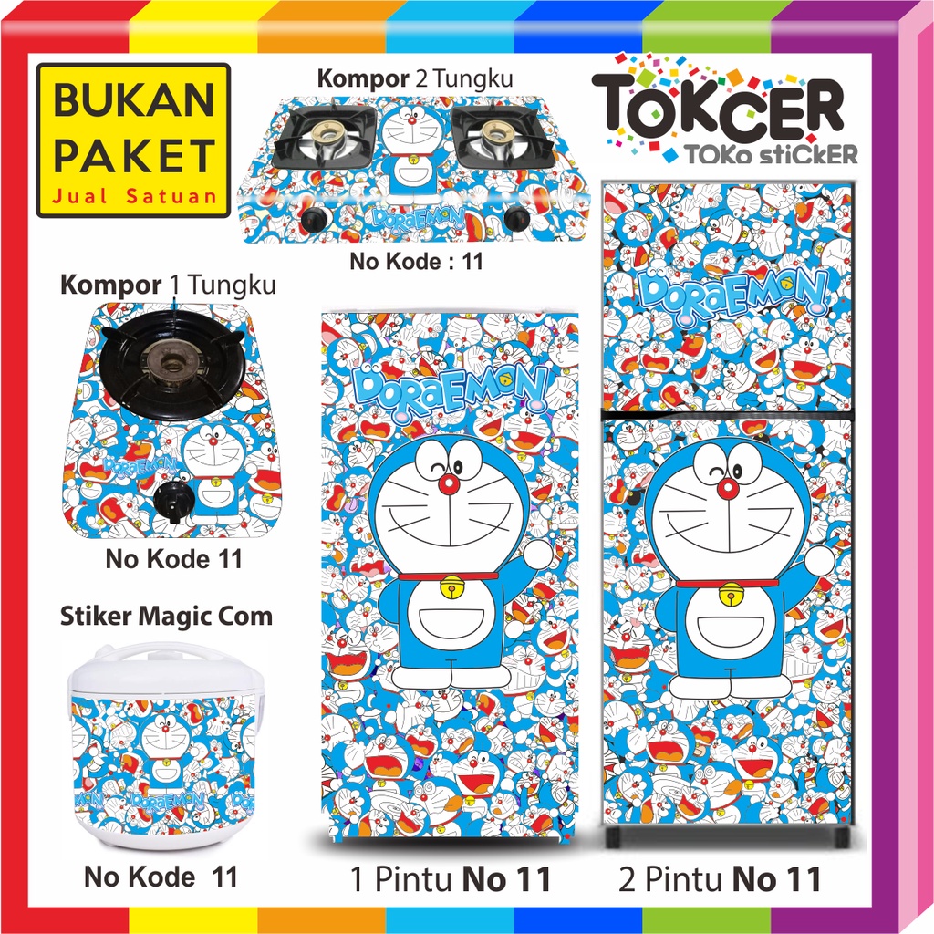 Stiker Kulkas / Stiker Magicom/ Stiker Kompor Motif DORAEMON