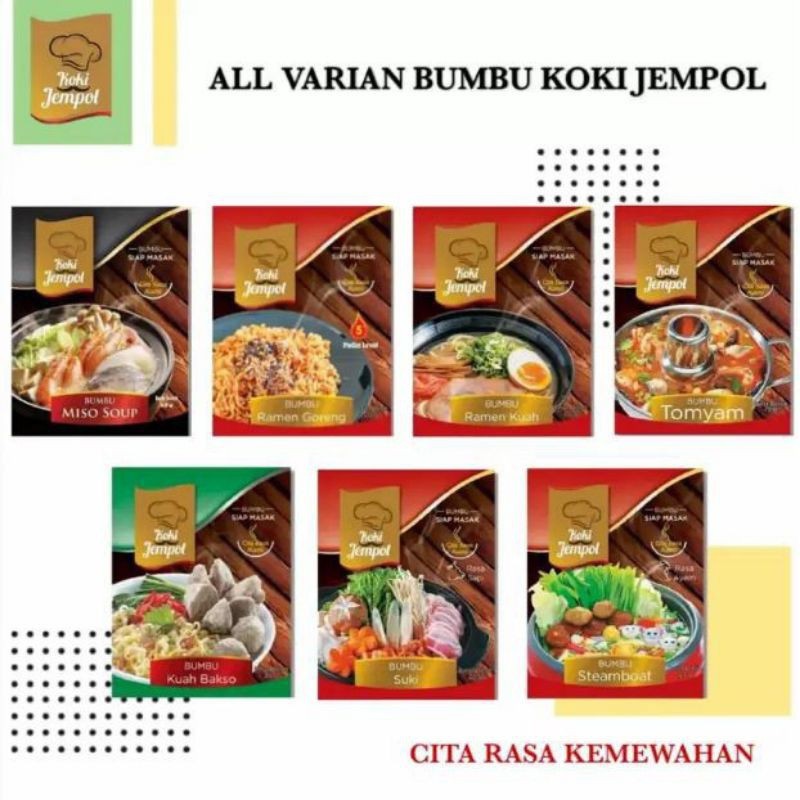 KOKI JEMPOL BUMBU TOMYUM STEAMBOAT SUKI RAMEN MISO SOUP