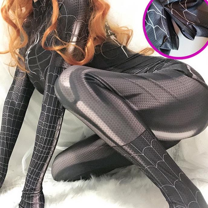 ❁ Bodysuit bungkus wanita dari Dua Dimensi COS Kostum Playsuits Cosplay Kostum Seksi Spiderman Celan