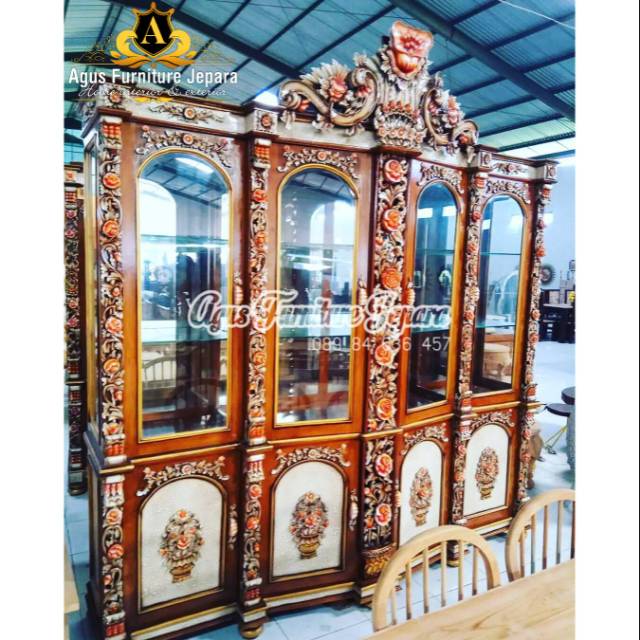 LEMARI HIAS PAJANGAN MEWAH SHIMA (lemari kaca lemari hias lemari cermin)