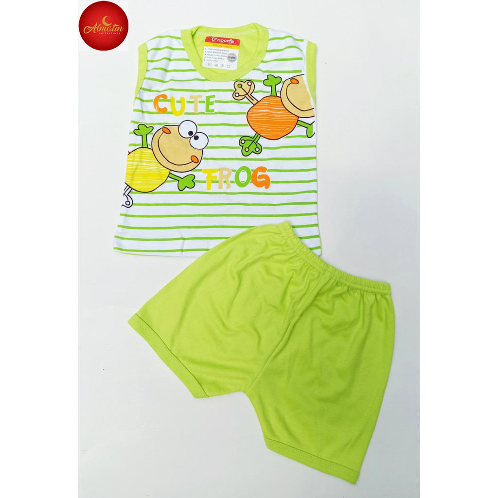 Baju Bayi Oblong Kutung / 3 Stel Setelan Baju Bayi Lengan Kutung / Setelan Baju Kutung Bayi D'noorfa