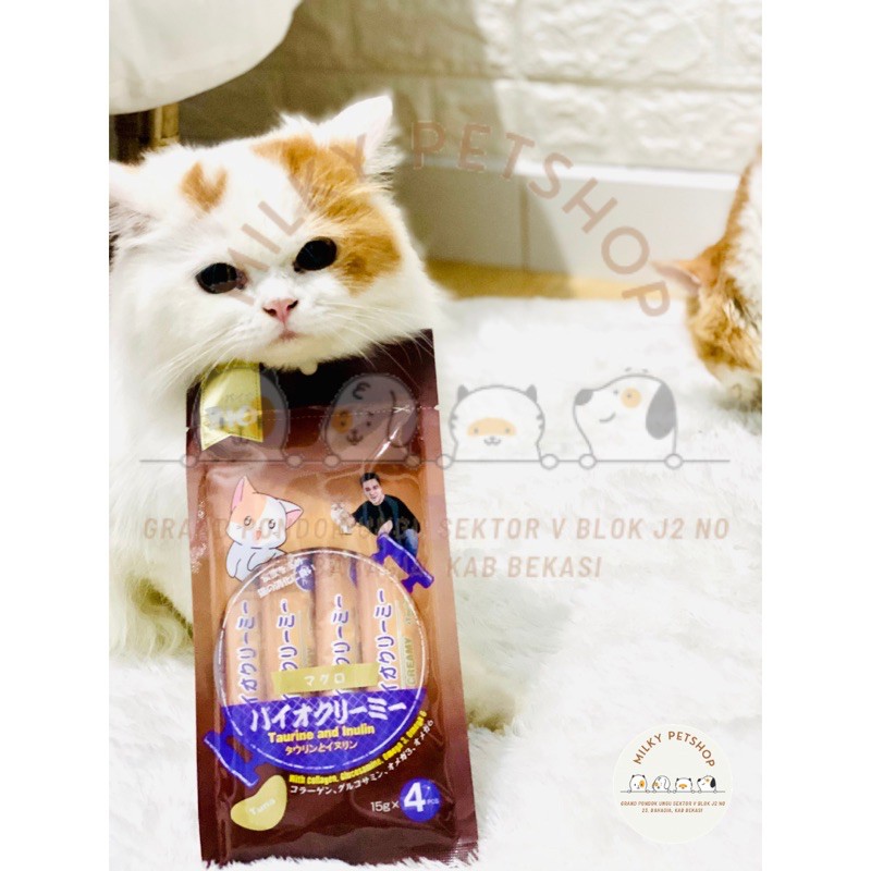 Bio Creamy Makanan Kucing Snack Kucing Anjing Baim Wong Murah