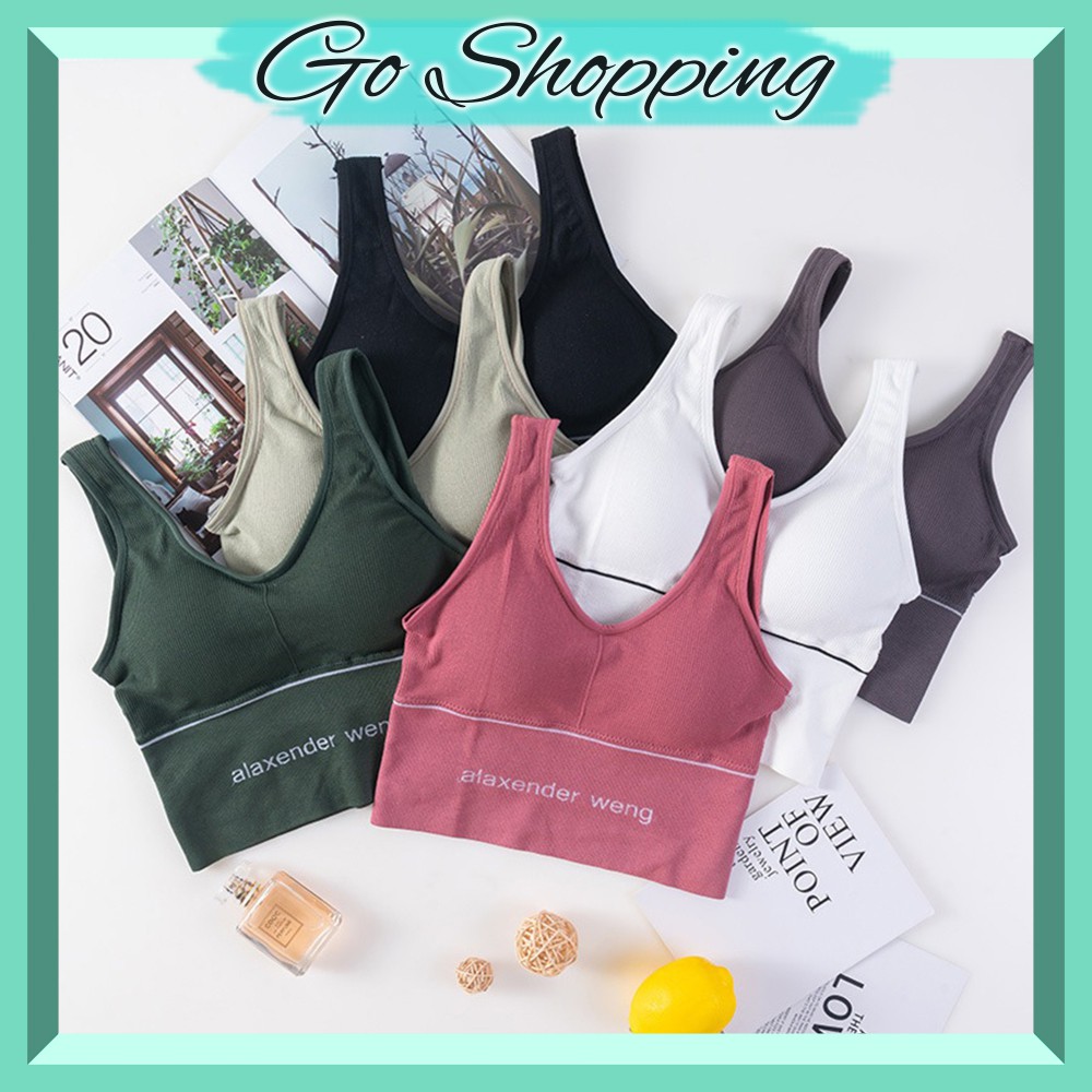 GO! BR019 SPORT BRA WANITA TANK TOP AW ALEXENDER WENG BAHAN LEMBUT BH TANKTOP CEWEK GYM COD