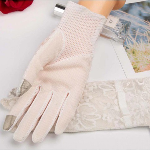 SR89 Sarung tangan Pengantin Wanita Renda halusTouchScreeen Wedding gloves