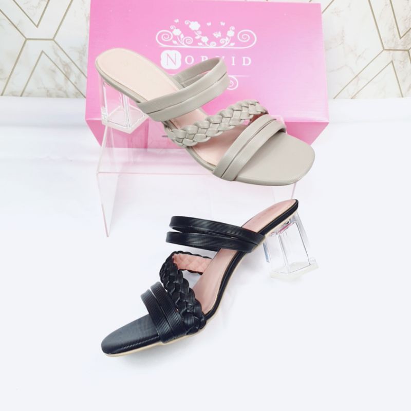 Norvid strappy transparent heels 219