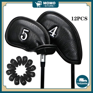 丨12Pcs丨Golf Irons Headcover / Golf Putter Golf Iron Cover / Golf Iron Putter Head Protective Cover Anti-slip Litchi Grain