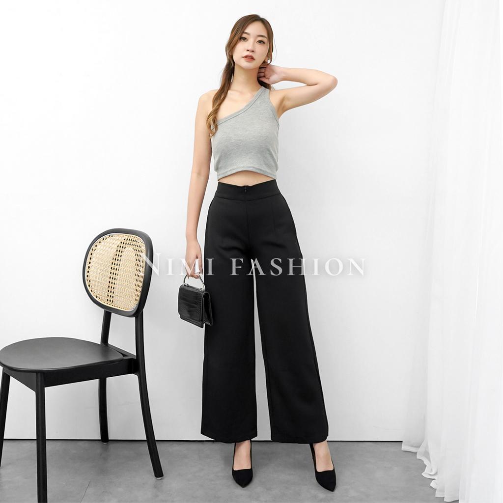 NIMI - Celana Scuba HighWaist Culottes Pants Celana Kulot Wanita