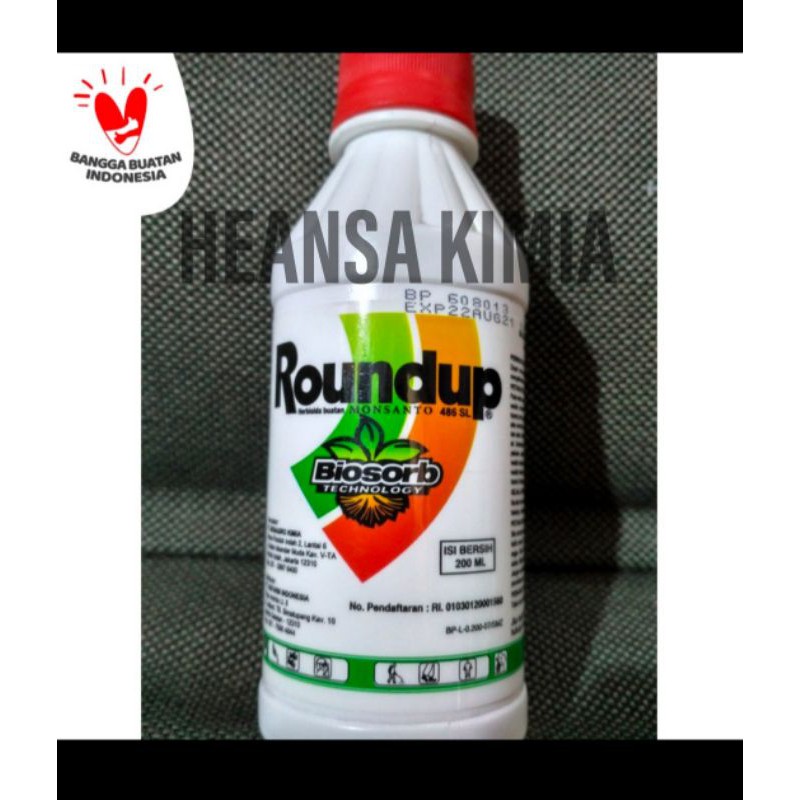 Hebisida. Round up. Roundup 200 ml. Obat Pembasmi Rumput Liar &amp; Gulma