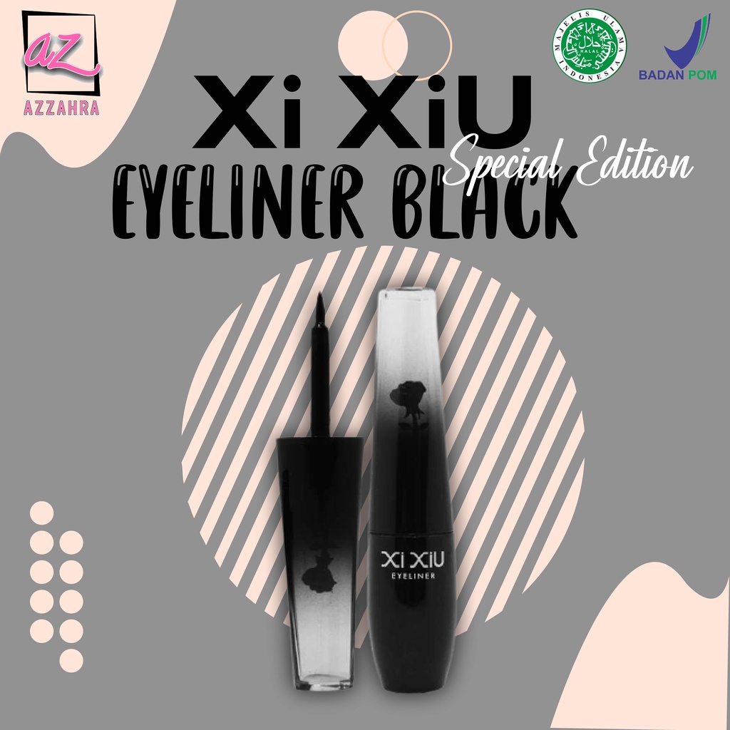 XI XIU Special Edition Eyeliner Black - 6ml [Waterproof, Hitam Pekat]