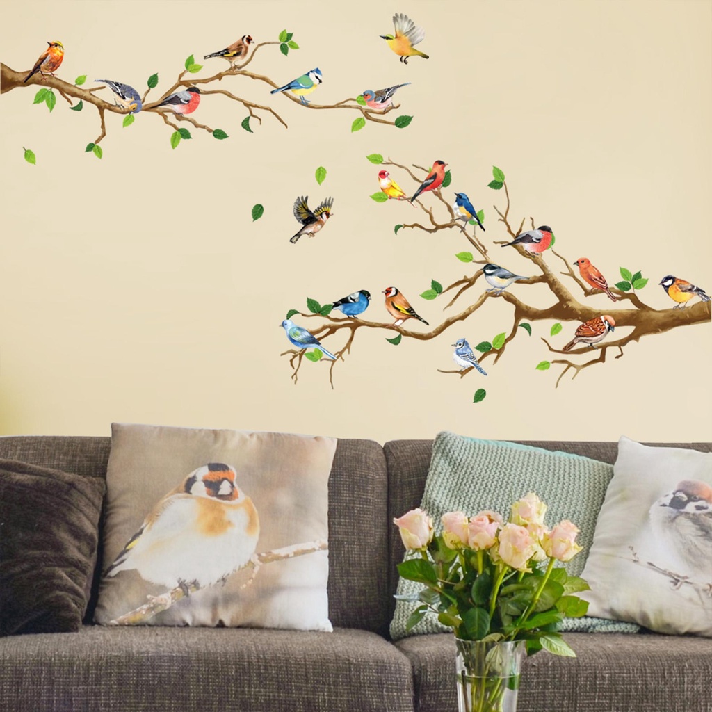 Hiasan Burung Nanas Hummingbirds Decor Decal Terbang DIY Ruang Kantor