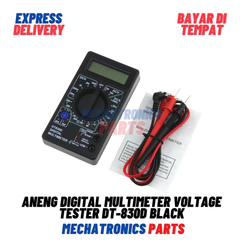 ANENG Digital Multimeter Voltage Tester DT-830D Black