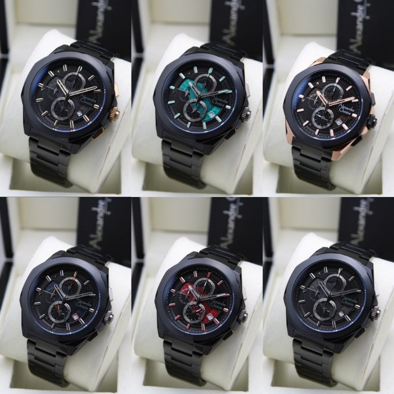 JAM TANGAN PRIA ALEXANDRE CHRISTIE AC6645 AC 6645  CHRONOGRAPH ORIGINAL
