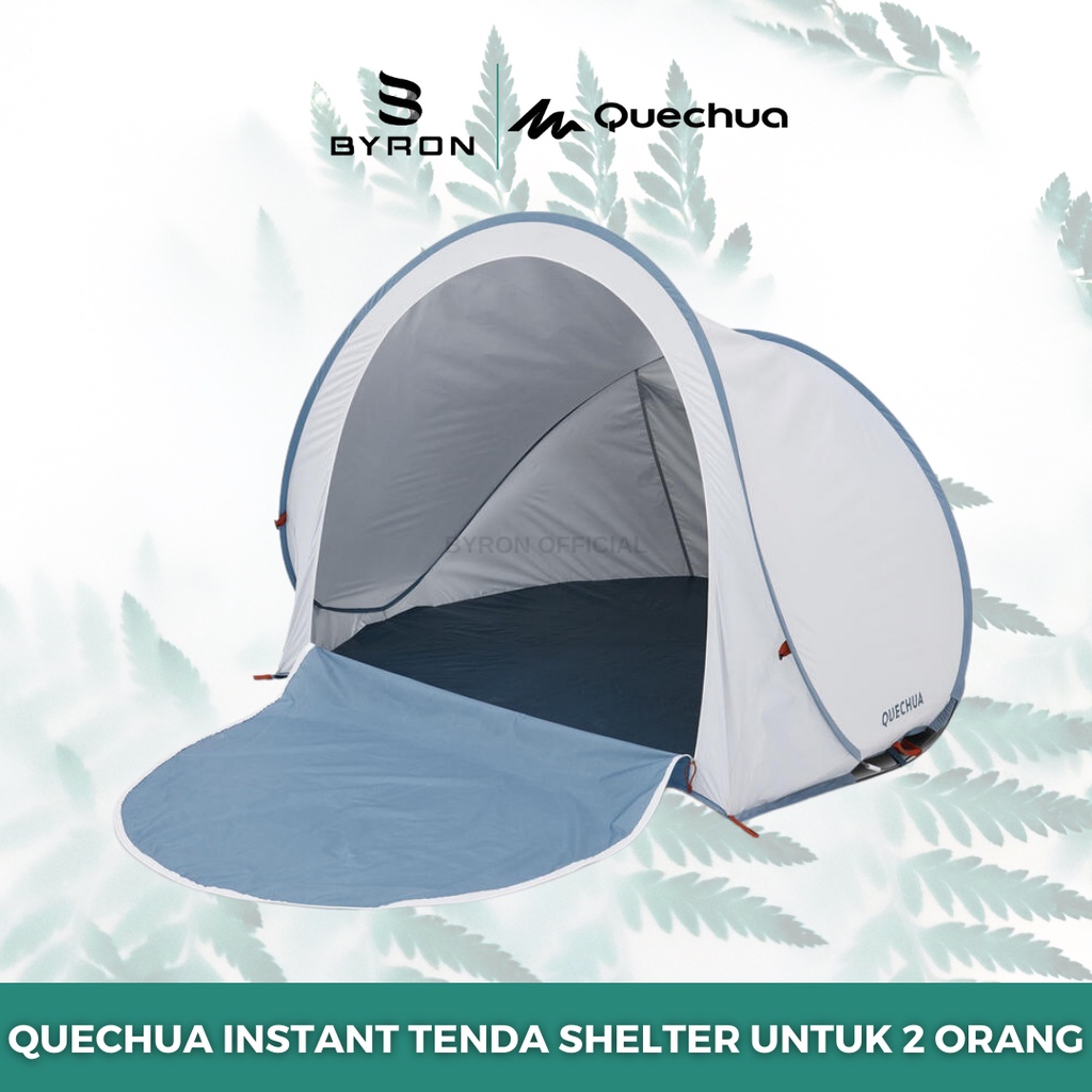 QUECHUA Instant Tenda Shelter untuk 2 Orang - Fresh and Black