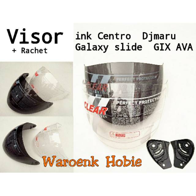 Visor / kaca helm ink Centro Djmaru Galaxy slide GIX AVA, aksesoris helm full face & half face