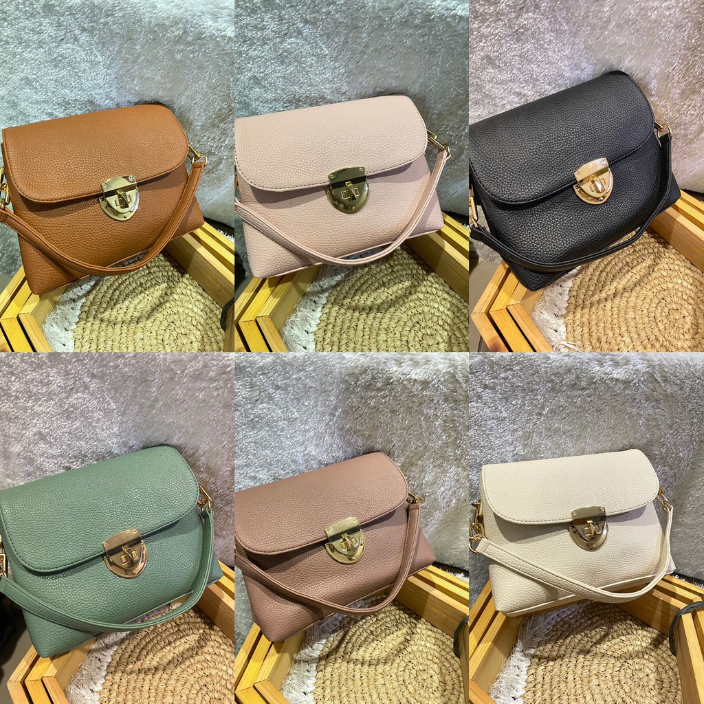 NEW PROMO TAS SELEMPANG WANITA M0NO SODOK  PREMIUM BAHAN KULIT JERUK  FREE TALI PANJANG / LOCAL BRAN
