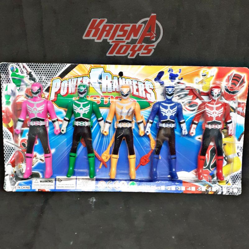 MAINAN ANAK ROBOT SUPERHERO POWERANGERS  isi 5pcs