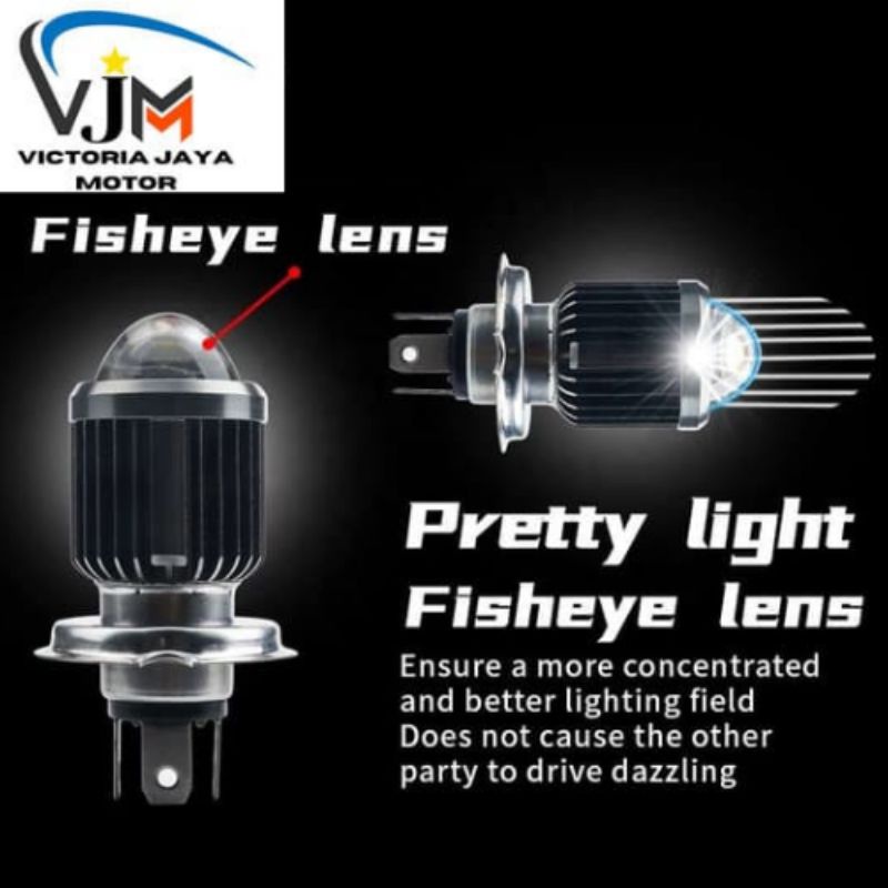 Lampu H4 Motor VIXION / Mobil H4, Led H4 Laser Hi/Low 30w Super Led/H4 Laser Supersonic Led Original/Lampu H4