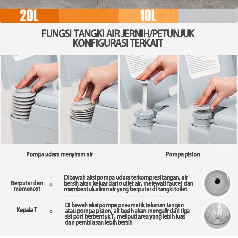 Commode Chair kursi bab kloset portable/toilet portable/wcportable/wc duduk lansia dan wanita hamil