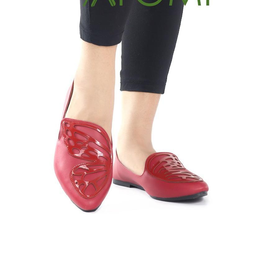 xvd-957 AYOMI - Hanita ABL-43 Flat Shoes Wings Butterfly / Sepatu Wanita ..