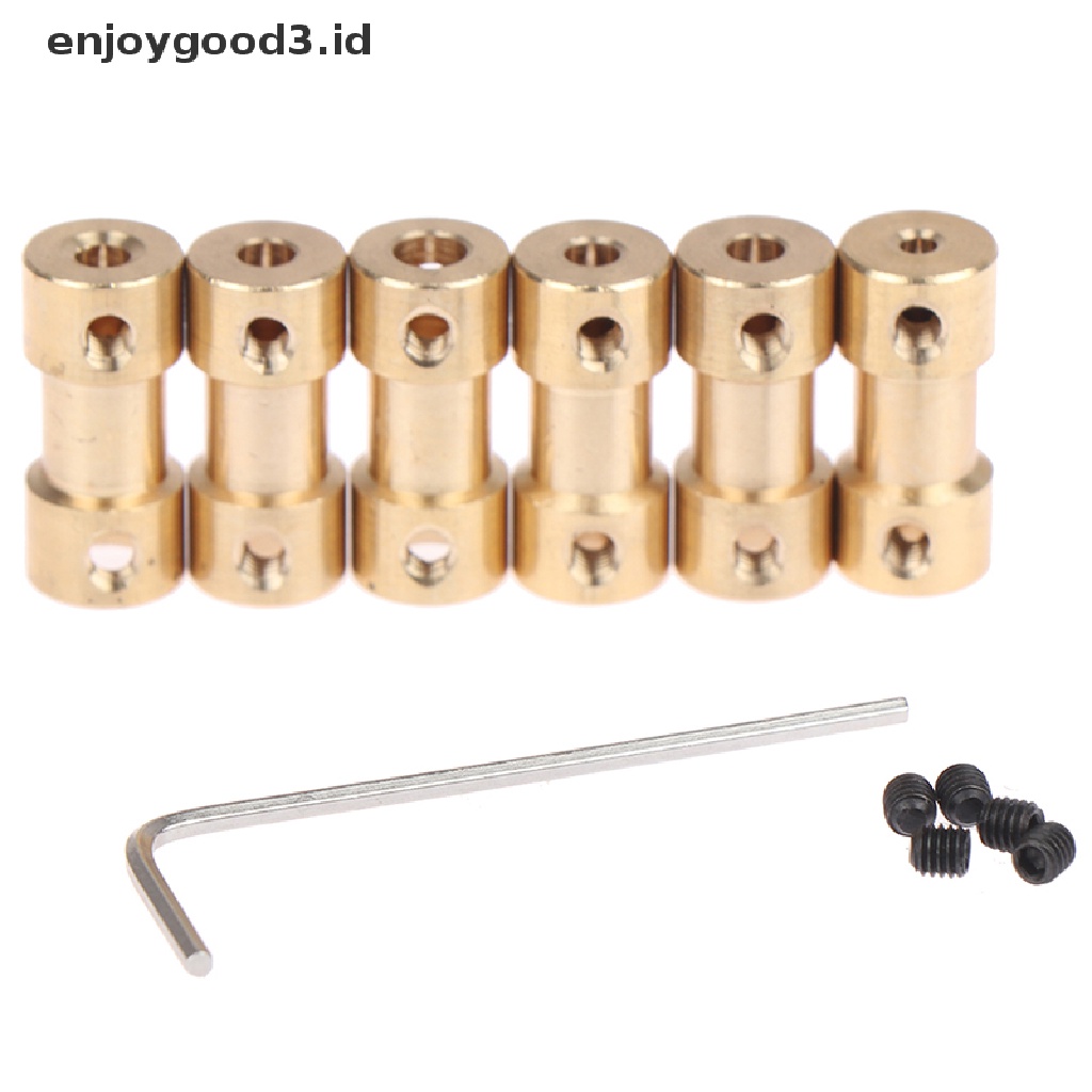 (Id) Konektor Coupler Shaft Motor Bahan Kuningan Ukuran 2-6mm (Dd)